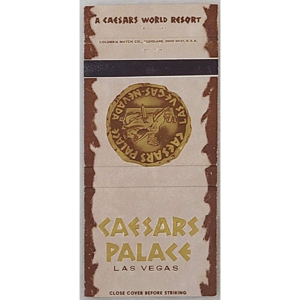 Vintage Matchbook Cover Caesars Palace Hotel Casino Las Vegas Nevada NV